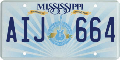 MS license plate AIJ664