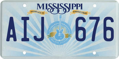 MS license plate AIJ676