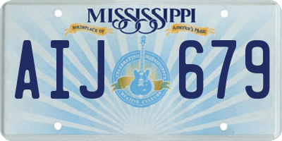 MS license plate AIJ679