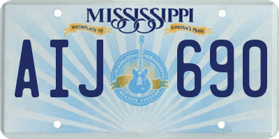 MS license plate AIJ690