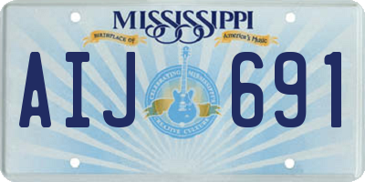 MS license plate AIJ691