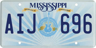MS license plate AIJ696