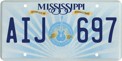 MS license plate AIJ697