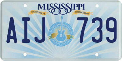 MS license plate AIJ739