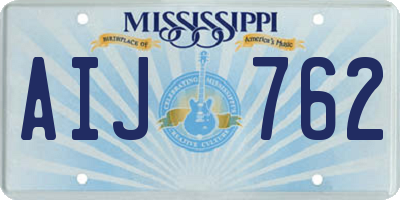 MS license plate AIJ762