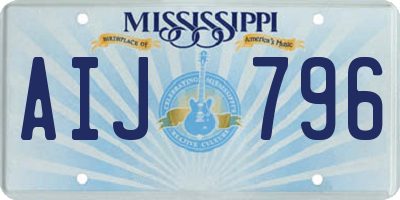 MS license plate AIJ796