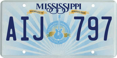 MS license plate AIJ797