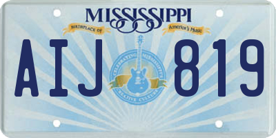 MS license plate AIJ819