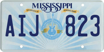MS license plate AIJ823