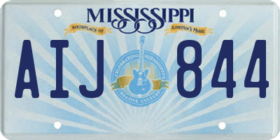 MS license plate AIJ844