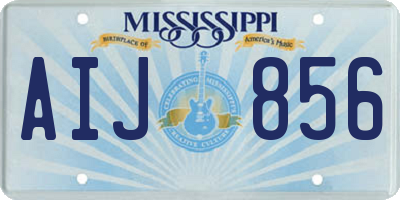 MS license plate AIJ856
