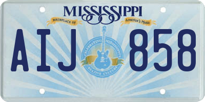 MS license plate AIJ858