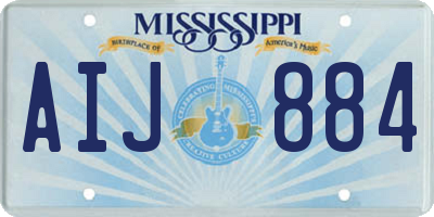 MS license plate AIJ884