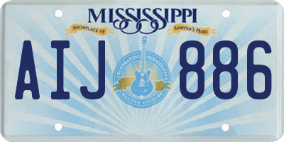 MS license plate AIJ886