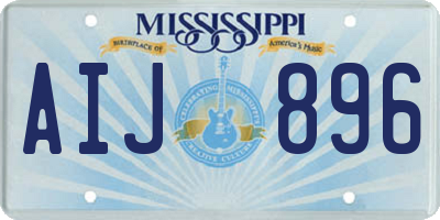 MS license plate AIJ896
