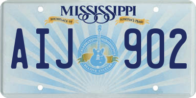 MS license plate AIJ902