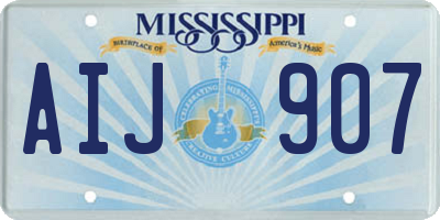 MS license plate AIJ907
