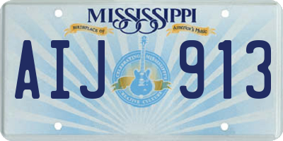 MS license plate AIJ913