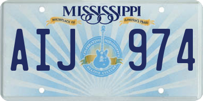 MS license plate AIJ974