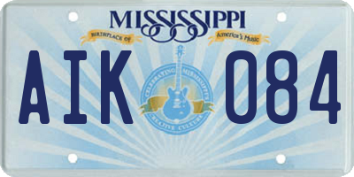 MS license plate AIK084