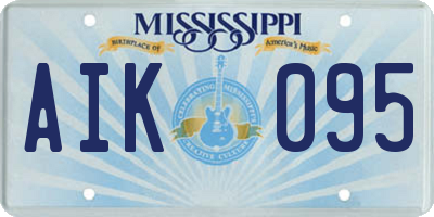 MS license plate AIK095