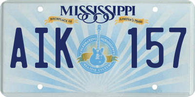 MS license plate AIK157