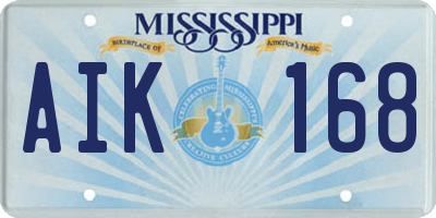 MS license plate AIK168
