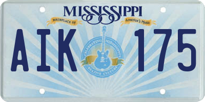 MS license plate AIK175