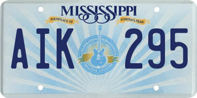 MS license plate AIK295