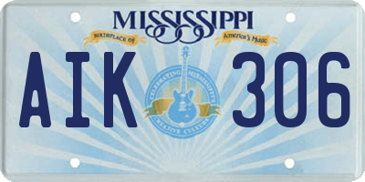 MS license plate AIK306