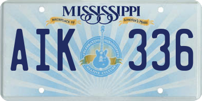 MS license plate AIK336