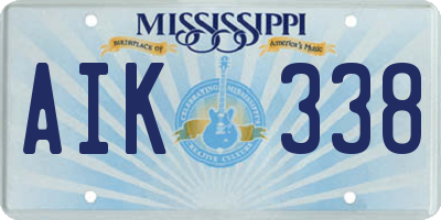 MS license plate AIK338