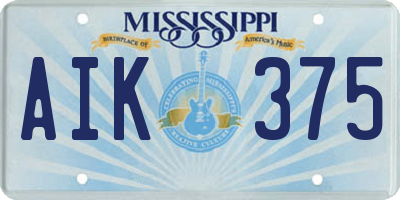 MS license plate AIK375