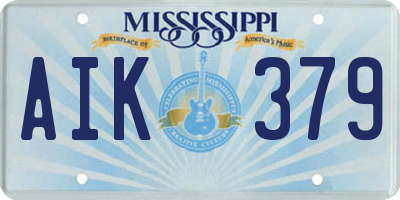 MS license plate AIK379