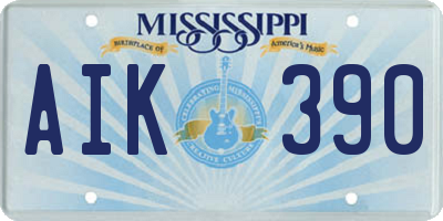 MS license plate AIK390