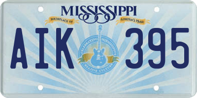 MS license plate AIK395