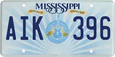 MS license plate AIK396
