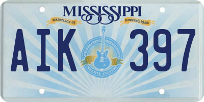 MS license plate AIK397