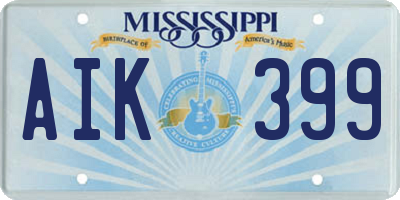 MS license plate AIK399