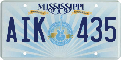 MS license plate AIK435