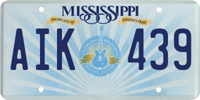 MS license plate AIK439