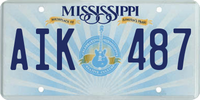 MS license plate AIK487