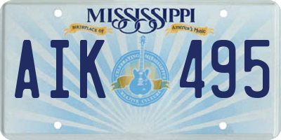 MS license plate AIK495