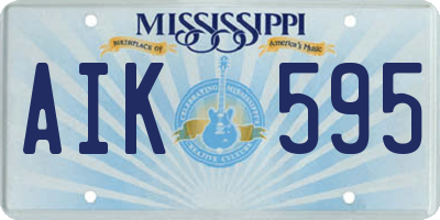 MS license plate AIK595