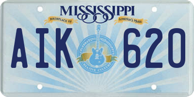 MS license plate AIK620