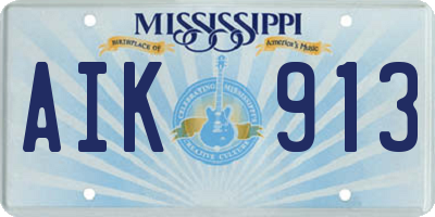 MS license plate AIK913