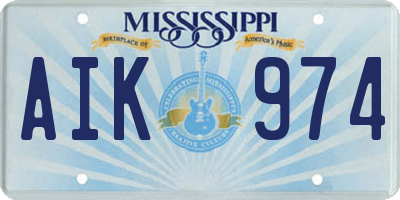 MS license plate AIK974