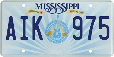MS license plate AIK975