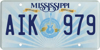 MS license plate AIK979