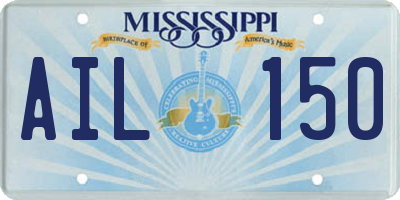 MS license plate AIL150